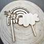 Preview: HOLZTOPPER TAUFE REGENBOGEN